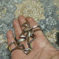 گردنبند کبریتی دورنگ استیل ضد زنگ