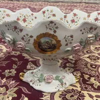 کشکول چینی گل برجسته و قوری چینی