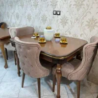 نهارخوری ۴نفره چوب راش ضمانت ۲سال زیبا چوب 00