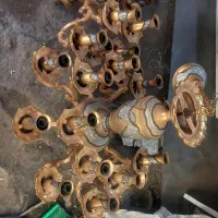 انواع لوستر اینه شمعدان برنجی ظروف مسی دیگ روحی|لوستر و چراغ آویز|مشهد, کلاهدوز|دیوار