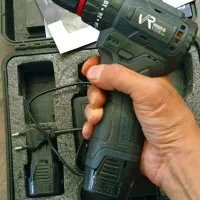 دریل پیچ گوشتی شارژی 16 ولت موتور براشلس دو باتری