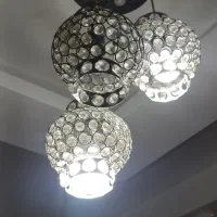 لوستر حباب کریستالی سه شاخه