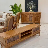 مبل ابزاری بالاگرد (تاج گرد) حصیری|مبلمان خانگی و میز عسلی|مشهد, گرجی علیا|دیوار
