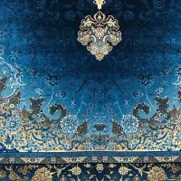 فرش آبی کاربنی ۱۲۰۰شانه ابعاد ۱۲متری جدید|فرش|شیراز, قلات|دیوار