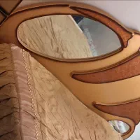 تخت دونفره چوبی سالم|تخت و سرویس خواب|ساوه, |دیوار