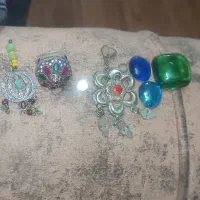 انگشتر نقره وپلاک با سنگهای طبیعی زمرد یاقوت الماس|جواهرات|اصفهان, حصه جنوبی|دیوار