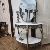 آیینه کنسول وشمعدان وساعت