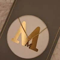 گردنبند استیل ،آبکاری طلا، وارداتی