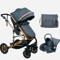 ست کالسکه و کریر اسپرینگ مدل اسپیدا بدنه برنز