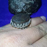 انگشتر نقره نگین شهابسنگ کندریتی L3|جواهرات|زرند, |دیوار