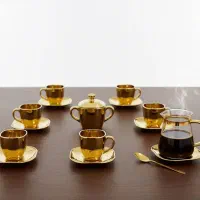 فنجان طلایی میوه خوری شیرینی خوری|ظروف سرو و پذیرایی|چهاردانگه (تهران), |دیوار