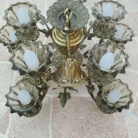 لوستر برنجی اصل قدیمی ۱۰ شعله