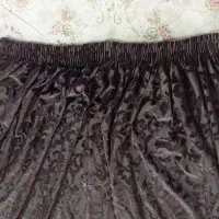 دو عدد والان پرده مخمل قهوه ای