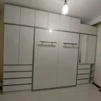 تخت کمجا مدل k20/ تخت تاشو / کم جا چوب تخت خوابشو