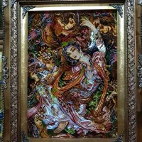 تابلوفرش دستبافت/تابلو فرش مینیاتوری هفت چهره