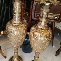 گلدان کنارسالنی برنز پر قلم سایز ۹۰ هندی پاکستانی