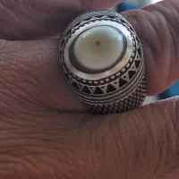 انگشتر باباقوری چشم گاوی نی نی دار طبیعی|جواهرات|مشهد, زمرد|دیوار