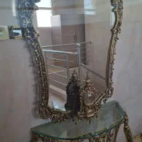 آینه همراه میز و ساعت|بوفه، ویترین، کنسول|خمینی‌شهر, |دیوار