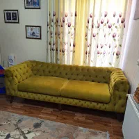 کاناپه ۳ نفره چستر رنگ سبز خوشرنگ