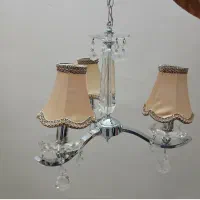 لوستر سه شاخه کریستالی