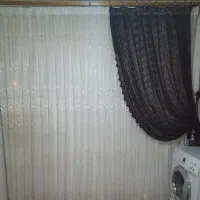 پرده با زیر پرده سالم در حد نو|پرده، رانر، رومیزی|ابهر, |دیوار