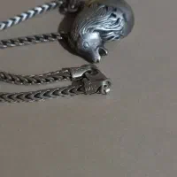 تسبیح کهربا سندلوس میخدوز نقره  و شاه مقصود