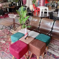 پخش صندلی پاف پایه چوبی مکعبی تک و عمده|صندلی و نیمکت|شیراز, وزیرآباد|دیوار
