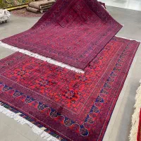 فرش دستباف (بساک)جفت ۸۰ درصد لاکی