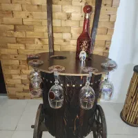 مینی بار چوبی چرخ دار نو نو