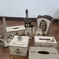 سرویس جا دستمال سطل اشغال