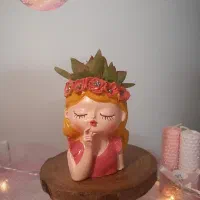 باکس هدیه گلدان دخترونه با گل