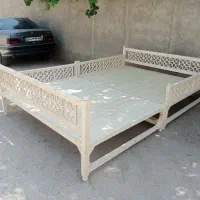 تخت نشیمن گره چینی تمام چوب روس|مبلمان خانگی و میز عسلی|شیراز, دشت چنار|دیوار
