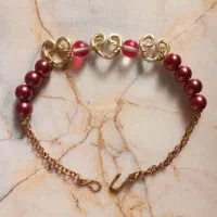 دستبند دخترانه  مهره موون استون