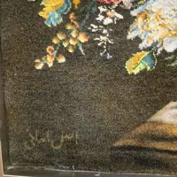 تابلو فرش دستبافت گل ابریشم|تابلو فرش|قم, الغدیر|دیوار