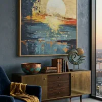 تابلو دکوراتیو اکریلیک نقاشی کار دست سایز ۸۰ ×۸۰
