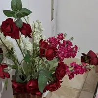 گلدان بامبو به همراه ۱۰ شاخه گل مصنوعی|گل مصنوعی|لاهیجان, کوی آزادگان|دیوار