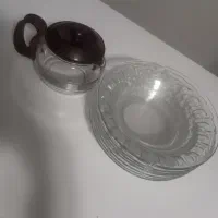 قوری پرکس و بشقاب خورشت خوری