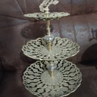 شیرینی خوری سه طبقه برنزی اصل