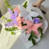 باکس گل روبانی .گلهای چراغدار.روز دختر.دیت.تولد|گل مصنوعی|تبریز, |دیوار