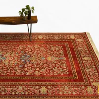 خرید فرش ابریشم ماشینی لاکی