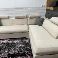 مبل ال سایز 2متر و 190 و جلو مبلی