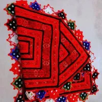 کریشی، آینه، سرتوپ و دوخت روی لباس تپه ای|لباس|خاش, |دیوار