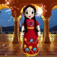 عروسک بافتنی دختر هندی|اسباب‌‌بازی|میبد, |دیوار