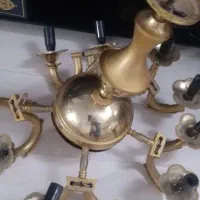 لوستر برنز ۱۰شعله برنز آب طلا  رنگ ثابت