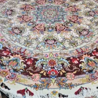 فرش خطیبی گرد دستبافت قطر ۳