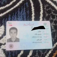 کارت ملی به اسم بیژن عنبری گمشده