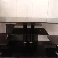 میز تلویزیون شیشه ای