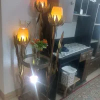 دکوری گل لاله با برگ های مسی.|صنایع دستی و سایر لوازم تزئینی|یزد, |دیوار