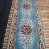 دو قالیچه آبی فیروزه ای زیبا|فرش|دزفول, |دیوار