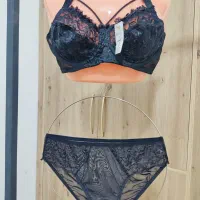 ست مشکی گلدوزی هارنس دار